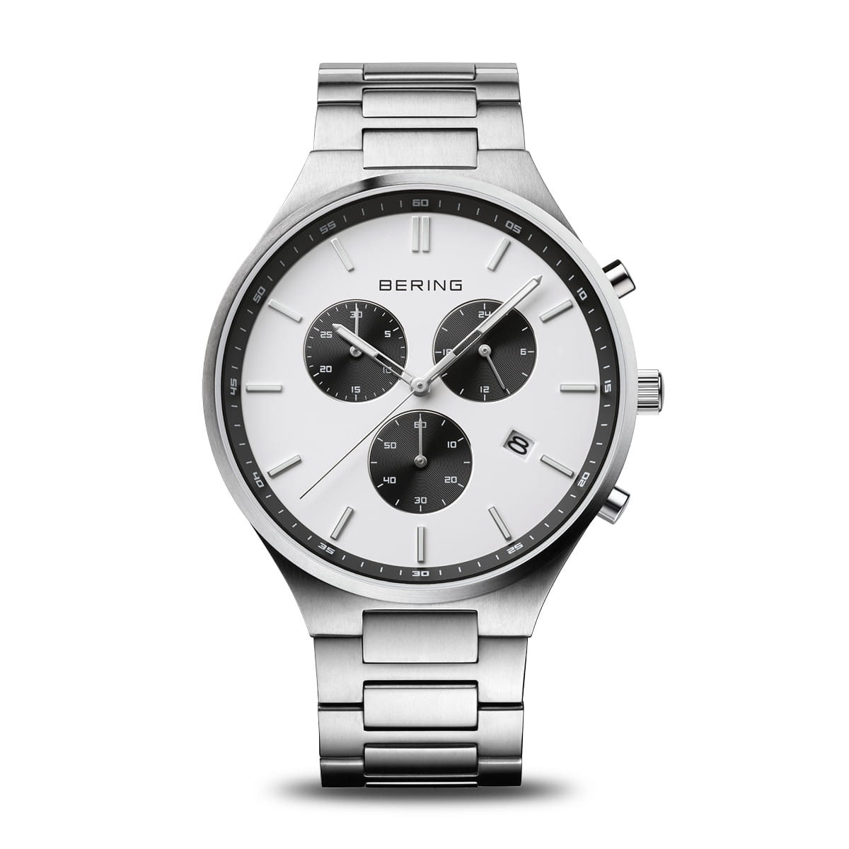 Titan Chrono | brushed silver | 11743-704
