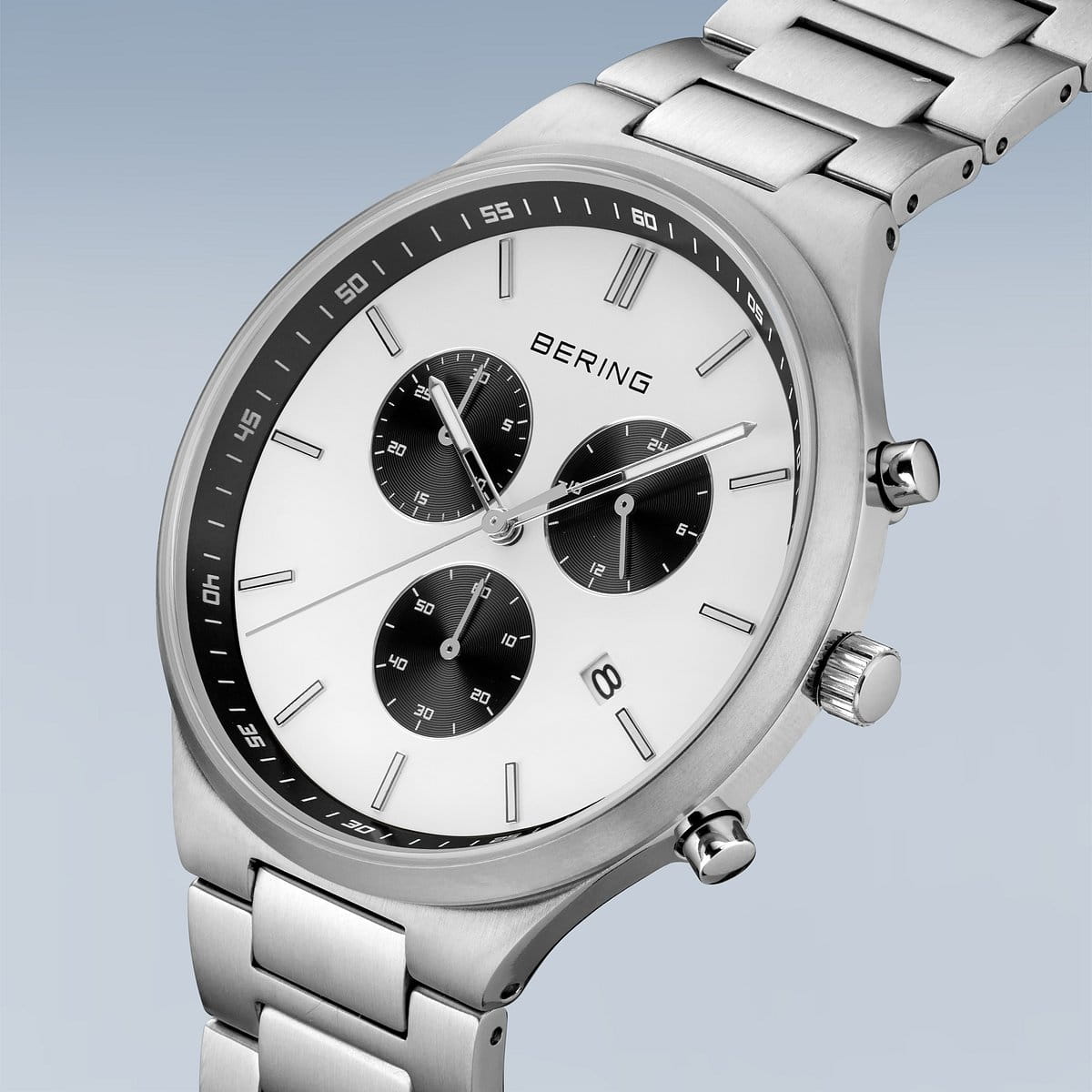 Titan Chrono | brushed silver | 11743-704