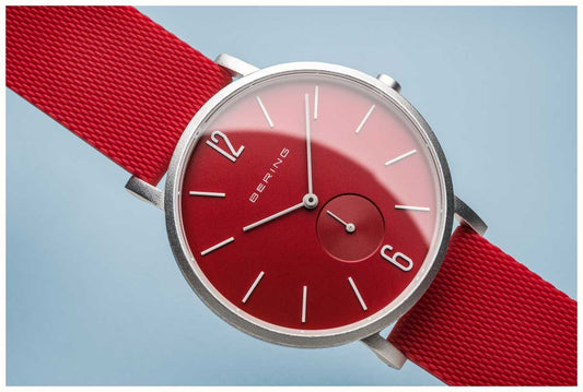 Bering True Aurora | Red Rubber Strap | Red Dial 16940-509