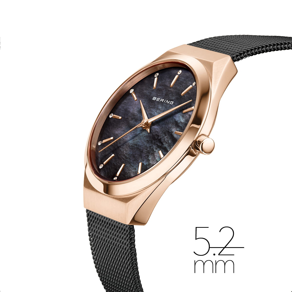 Bering watches rose on sale gold