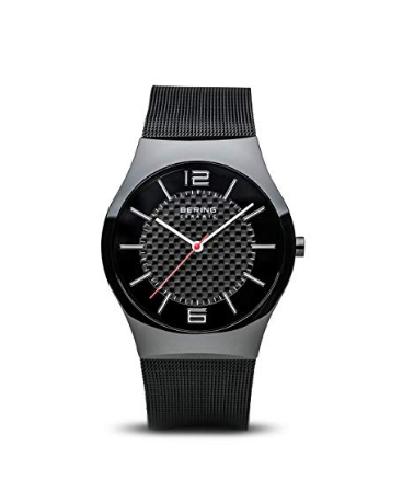 BERING Time 32039-449 Mens Ceramic Collection Watch with Mesh Band and Scratch Resistant Sapphire Crystal.